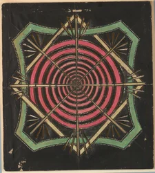 Laternenbild, Wirbelmuster, ca. 1780